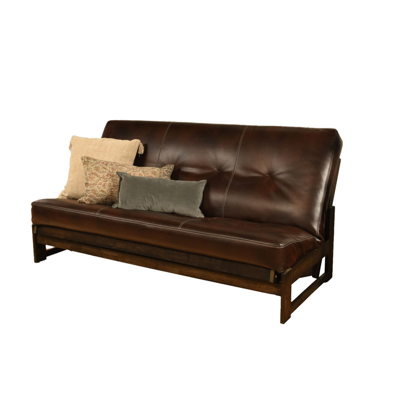 Matelas et structure de futon 76 po Stratford, Similicuir Java piste de l’Oregon