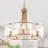 Hanshelmut 5 - Light 18.9" Dimmable Modern Drum Glass Chandelier Over Table Bedroom Light Fixture For Living Room Hallway Foyer Kitchen-1163879324