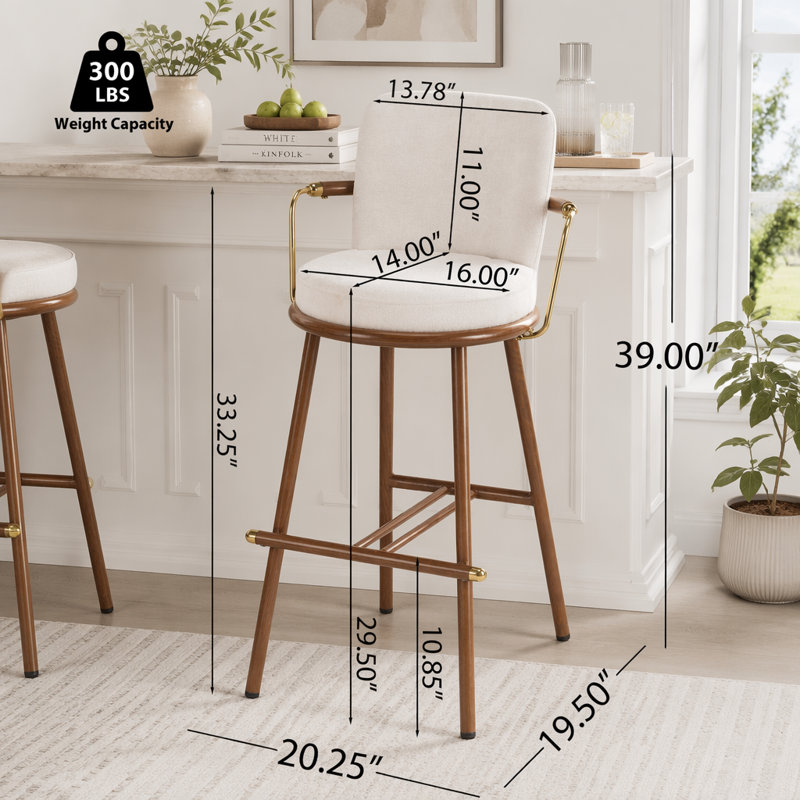 Tabouret d'intérieur rembourré avec structure en métal