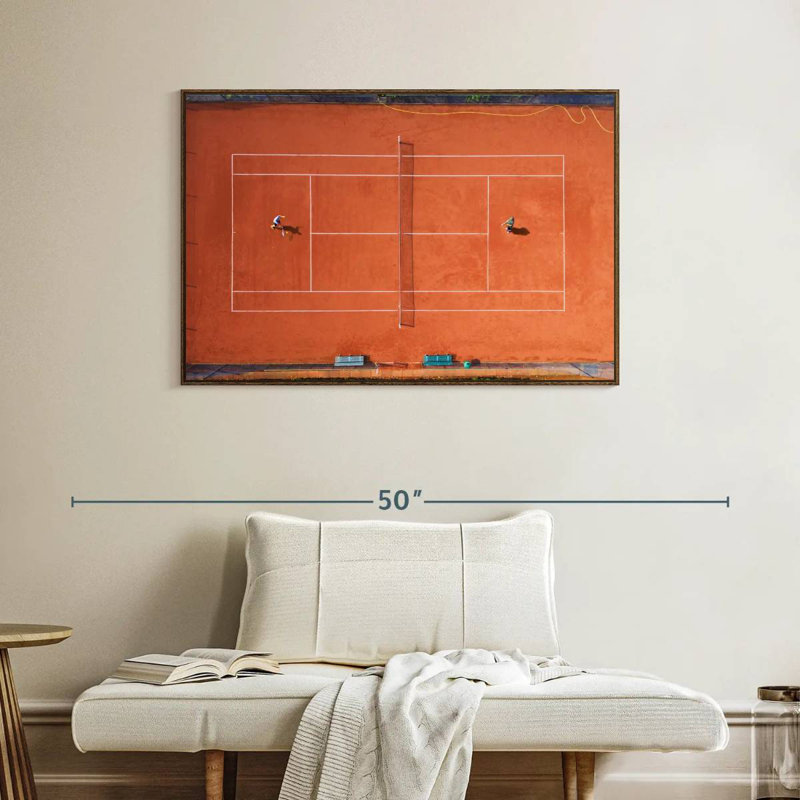 Court de tennis Wuppertal, Cadre flottant noyer, 40 po x 27 po
