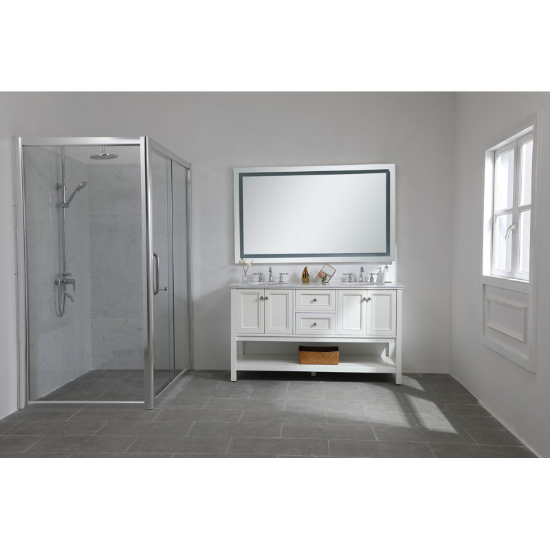 Scoles Flat LED Wall Mirror, 36" H x 60" W x 1.93" D
