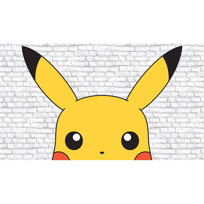 Murale peler et coller pokachu jaune Pokémon
