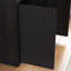 Buffet à 4 portes en bois avec prise de courant, armoire d'appoint à texture verticale ondulée avec conception sans poignée (bord de la porte comme poignée), armoire de rangement de cuisine autoportante-129460642