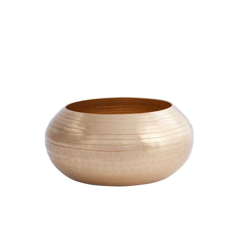 Pot à fleurs en métal Christof Bowie, H 5,5 po x l 10,75 po x P 10,75 po