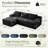 96" Sectional Couches For Living Room Modern Modular L-Shape Cloud Sofa Compression-Boneless Deep Seat Couch With Chaise-1924516004-1924516003