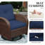 Chaise berçante d'extérieur en osier avec coussins Numenius-1045036253-1045036255