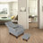 Modern Design Living Room Recliner Soft Cozy Sofa Chair With Ottoman-2053131772