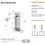 Robinet de lavabo de salle de bain en nickel brossé 6 po, fixation sur le comptoir, poignée simple, robinet en acier inoxydable 304 robuste de 6 po, nickel, pour salle de bain silencieuse-121598710