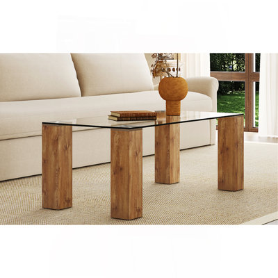 Table basse à plateau en verre
