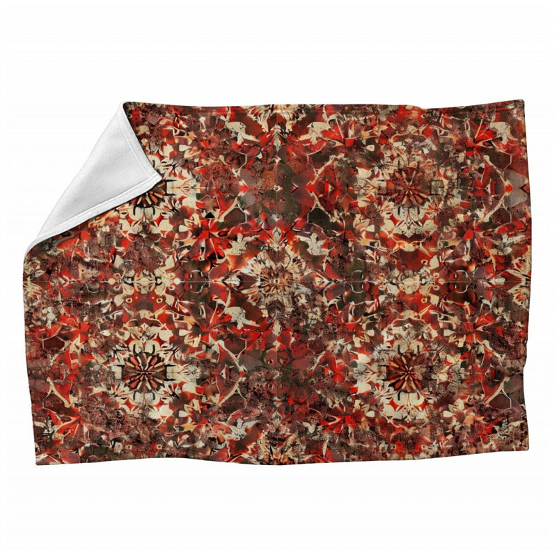 Jeté en peluche floral tendance, L 50 po x L 60 po