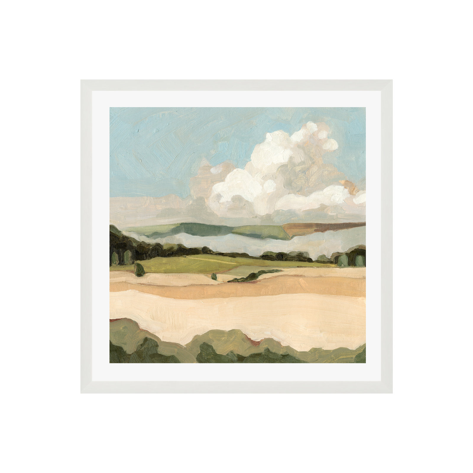 Cumulus Landscape II by Emma Scarvey, White, 30"H x 30"W