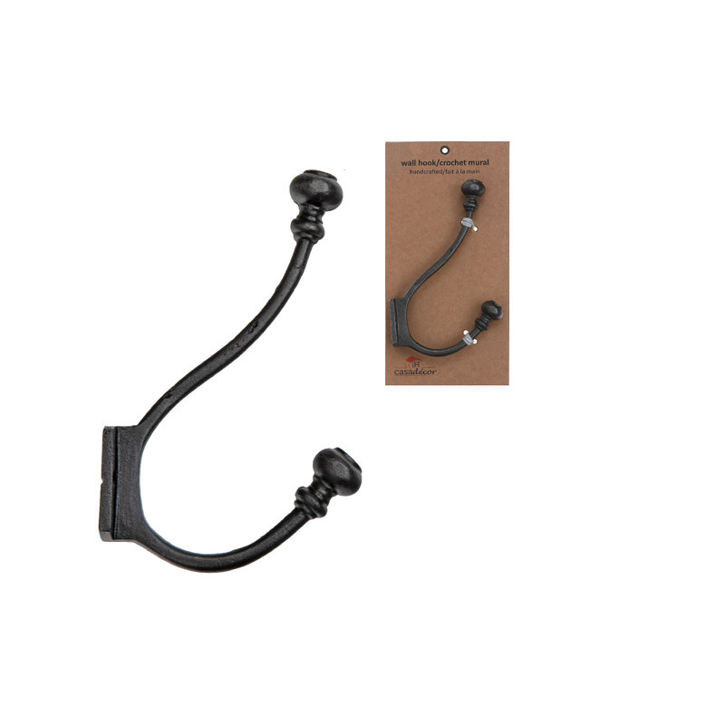 Crochet mural Classic Classic en fer (bronze) - ensemble de 2, Bronze industriel