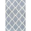 Tapis bleu / crème en laine touffeté à la main Zaphod-1468568159