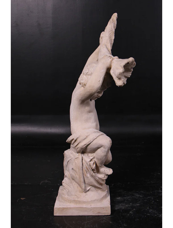 Statue Cupidon avec corne d'abondance