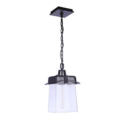 Luminaire suspendu carré à 1 lumière 