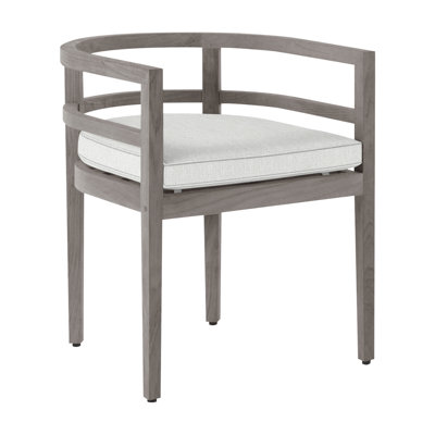 Chaise avec accoudoirs d'extérieur en teck Santa Barbara