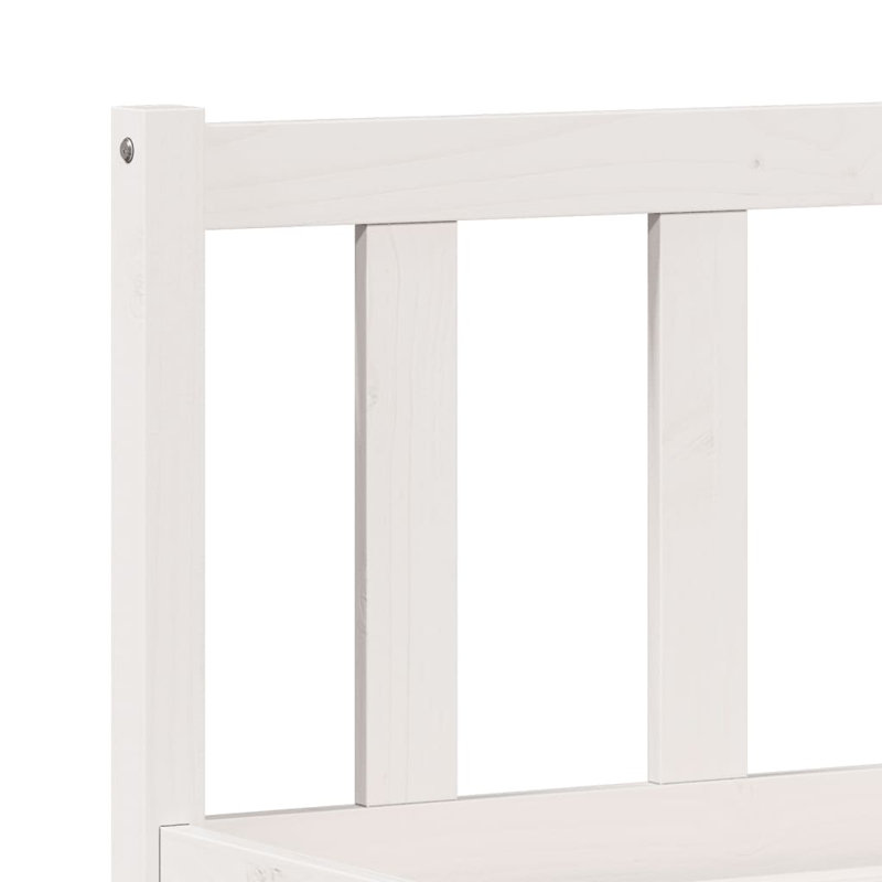 Deron Solid Wood Bed, white, 180 x 210 cm