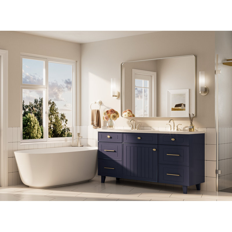 Bathroom Mirror with 1.2" Thick Aluminum Alloy Frame,Wall Mirror with Tempered Glass,Accent Mirror for Entryway,Dining Room,Bedroom