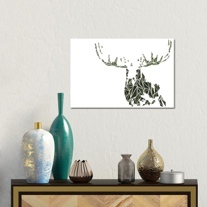 Moose by Cristian Mielu - Gallery-Wrapped Canvas Giclée on Canvas, Wrapped Canvas, 30.48 cm H x 45.72 cm W