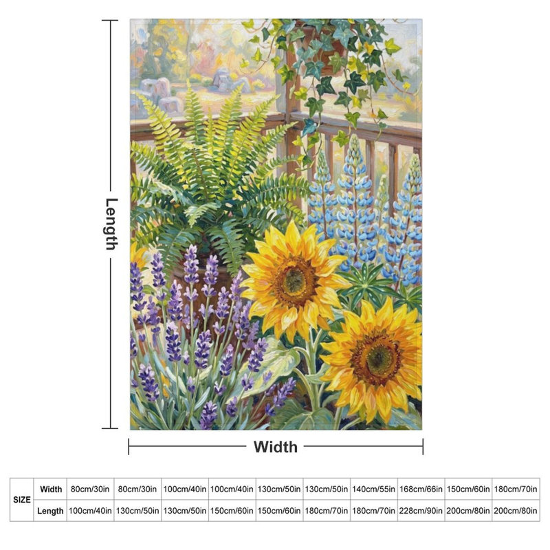 Jeté en flanelle Sunflowers, 50 x 60 po