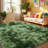 Shag Area Rugs for Living Room, 6x9 ft Soft Fluffy Rugs for Bedroom, Nursery, Kids Room Home Decor, Tie-Dyed Dark Green-583273265