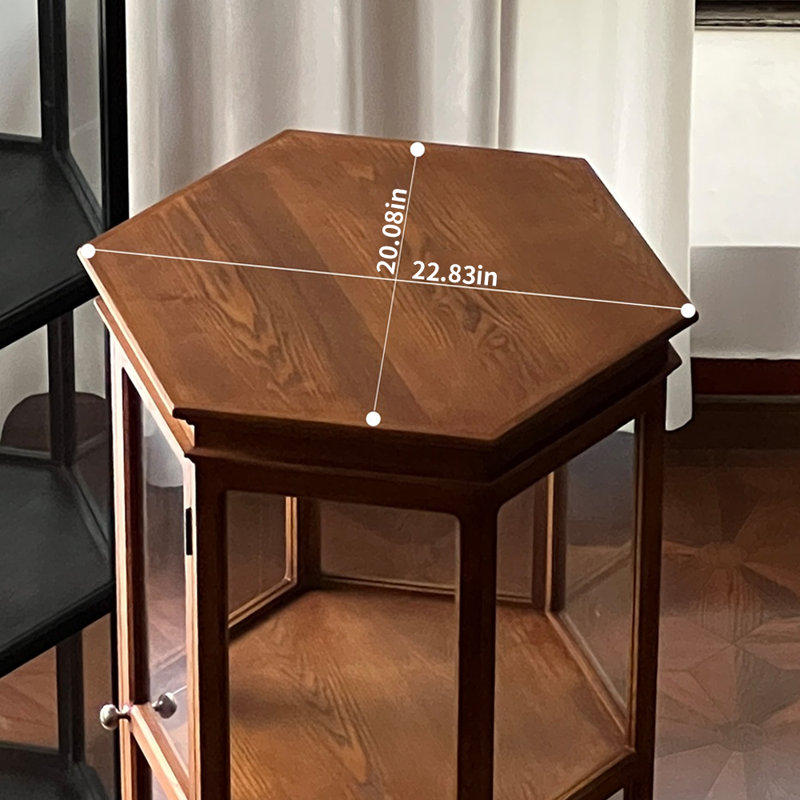 Bibliothèque à porte en verre, Brun