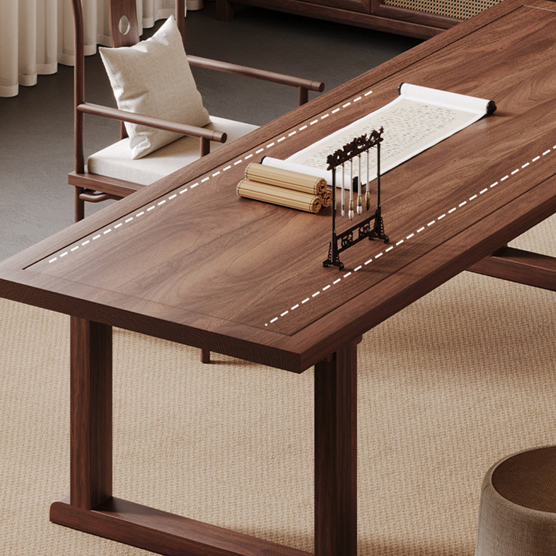 Simple and elegant dining table, 28.74" H x 78.74" W x 31.5" D