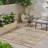 Grey Rectangle Polypropylene 5'3" X 7' Rug