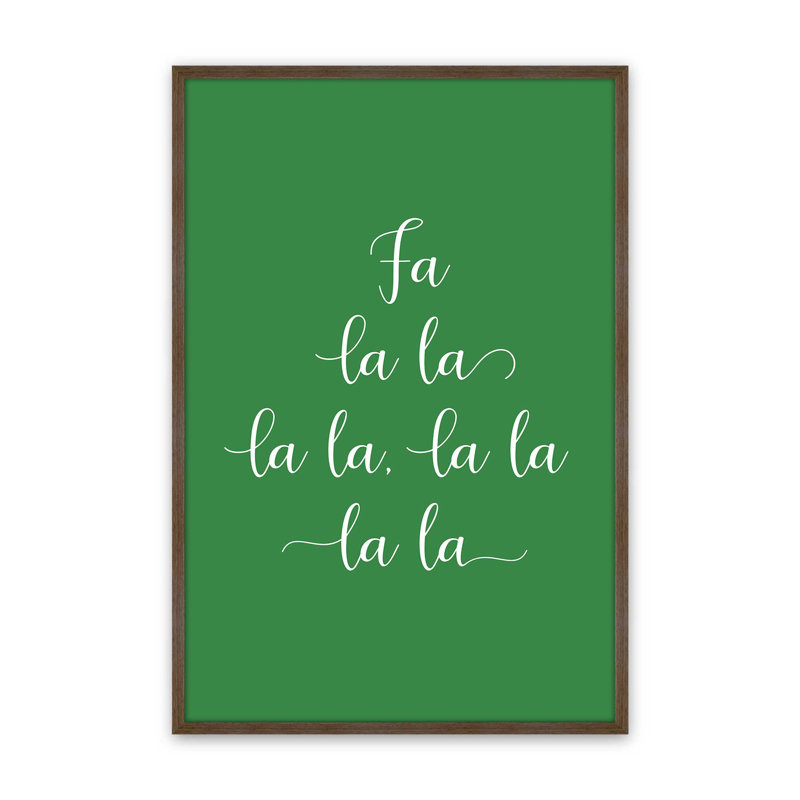 Fa Fa La La, reproduction d'art, 16 po x 20 po, Noyer