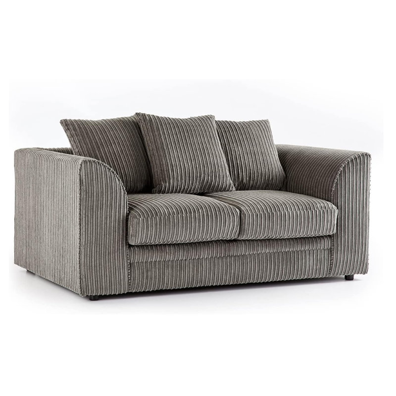 2 Seater Corduroy Sofa, Charcoal