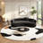Black curved negotiating sofa-103978033
