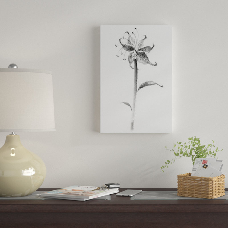 « ink tiger lily », impression sur toile, H 40 po x l 26 po x P 1,5 po, Toile tendue, Pas de tapis