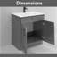 Armoire de meuble-lavabo 30 po gris Shaker