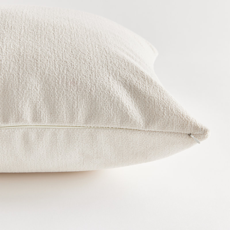 Coussin d'extérieur carré 20 po Flanary, Blanc