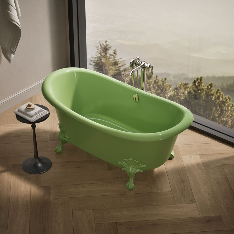 Artéfacts 66-1 / 8 po X 32 1/2 po Baignoire autoportante, Vert