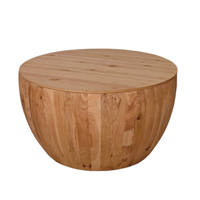 31.50"Vintage Style Bucket Shaped Coffee Table For Office(Only Including Coffee Table,Without Chairs)