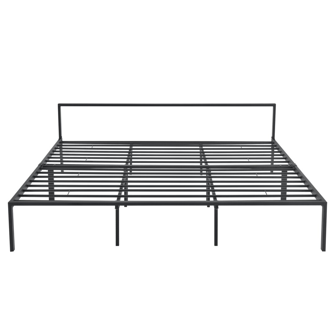 Metallbett Brackley 180x200 cm mit Kaltschaummatratze Schwarz en.casa