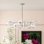 Lustre linéaire Spoutnik moderne à 12 lumières Helen