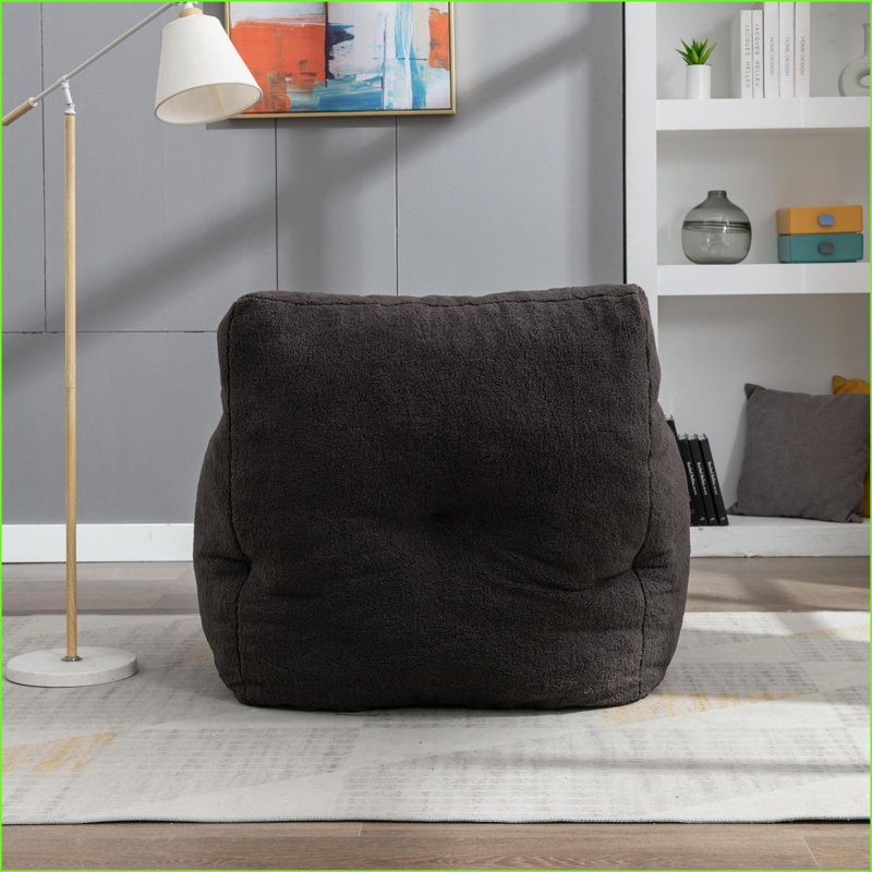 Fauteuil à billes Soft Teddy - sans assemblage, capacité 250 lb | Gris foncé | Ours en peluche, Ours en peluche noir