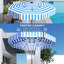 Parasol inclinable avec manivelle, 8,7 pi, bleu marine
