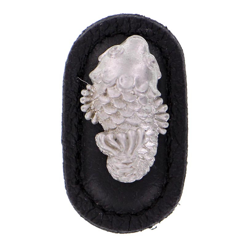 Pollino Novelty Knob, Black, Satin Nickel