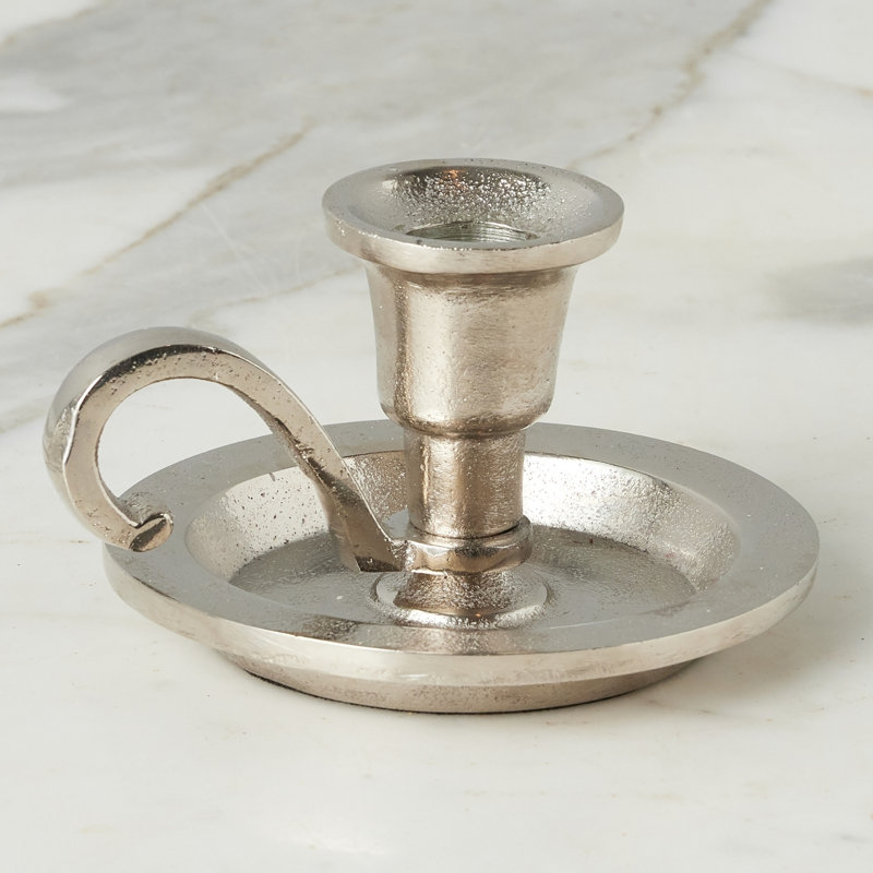 Chamberstick Candle Holder - Silver