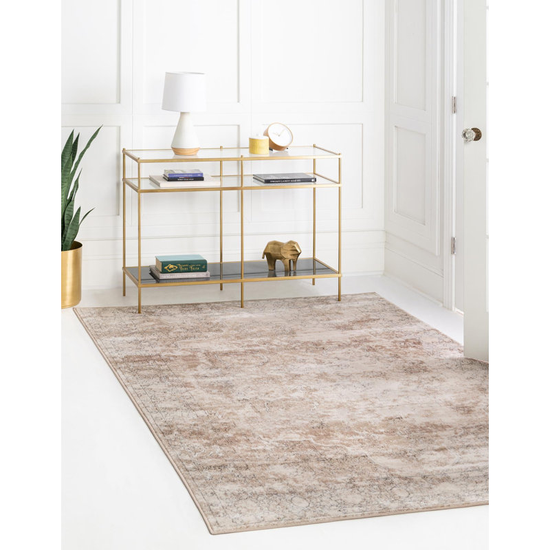 Tapis oriental ivoire Cantey, Rectangle 7 pi 10 po x 10 pi