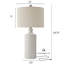 Lampe de table standard en céramique 24,75 po Amarchand