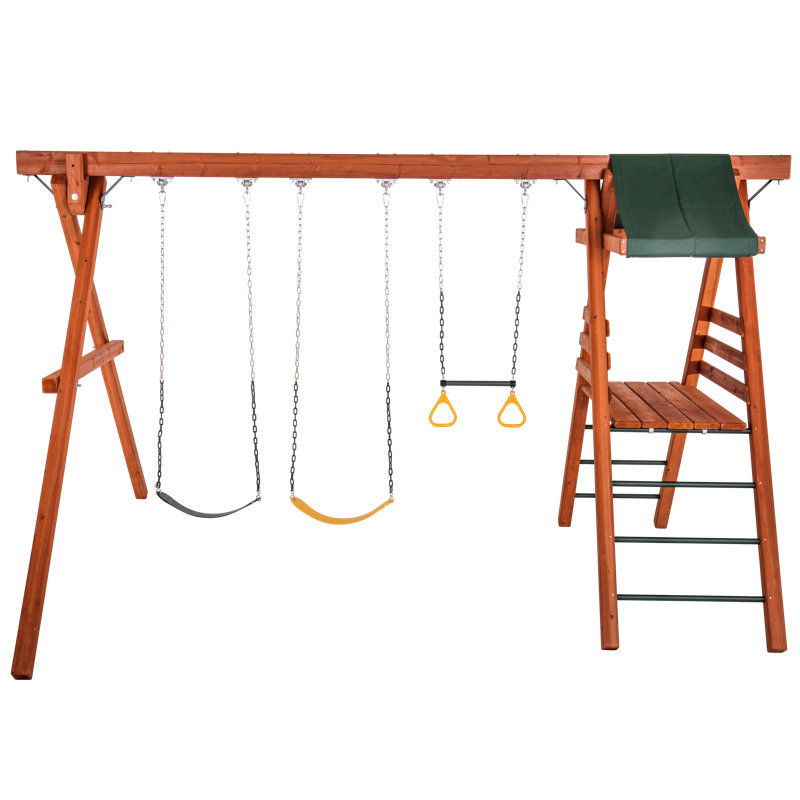 Portique avec jeu d'escalade