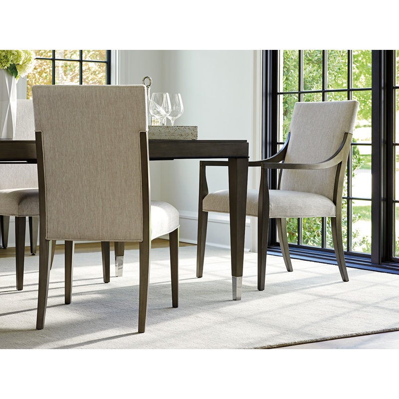 Ariana Silver Gray Linen Upholstered Arm Chair