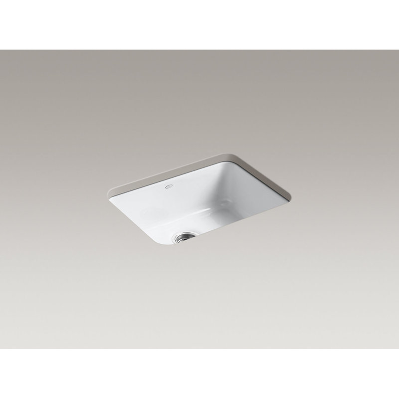 IronTones® 24.25" L x 19" W x 8" Dual Mount Kitchen Sink, White