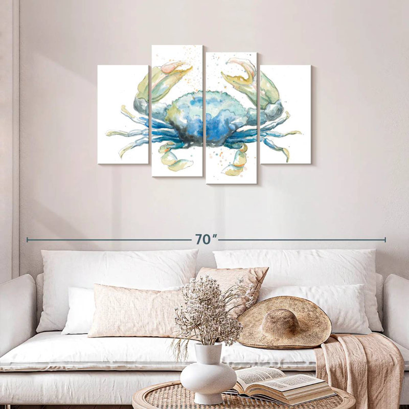 Cangrejo Azul Square, 27" H x 43" W