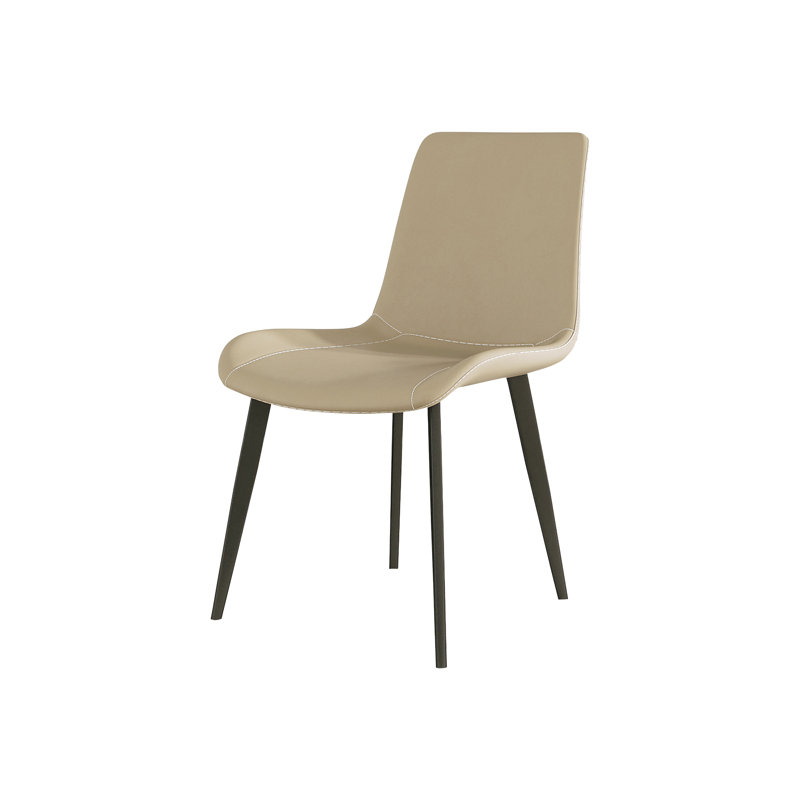 Dining Chairs 4PCS, Modern Kitchen & Dining Room Chairs, Upholstered Faux Leather Cushion Seat and Sturdy Metal Legs, 4