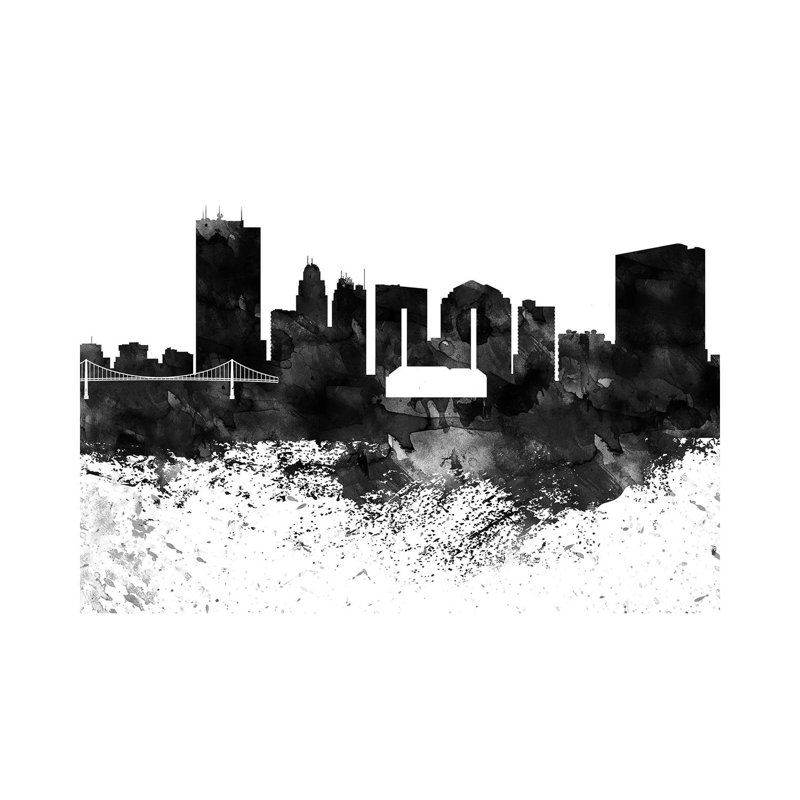 Toledo Skyline - Wrapped Canvas Painting, 101.6 cm H x 66.04 cm W x 3.175 cm D